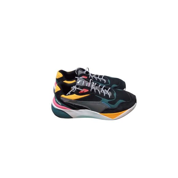 Puma Men\'s RS Running Metric Canvas & Suede Black & Multi Color Sneaker Size 7 main image 6
